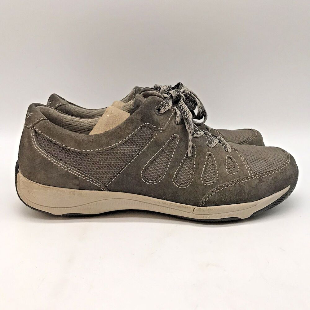 Dansko Suede & Mesh Shoes Women's 7.5 US - 38 EUR Gray Casual Comfort Sneakers